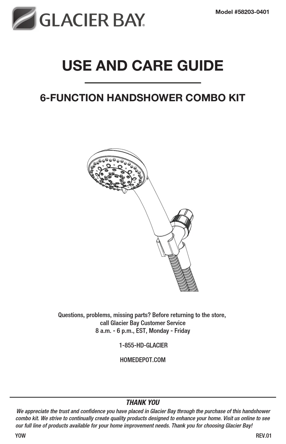 GLACIER BAY 582030401 USE AND CARE MANUAL Pdf Download ManualsLib