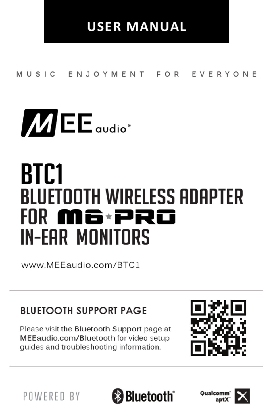 MEE AUDIO BTC1 USER MANUAL Pdf Download | ManualsLib