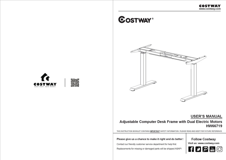 COSTWAY HW66719 USER MANUAL Pdf Download ManualsLib