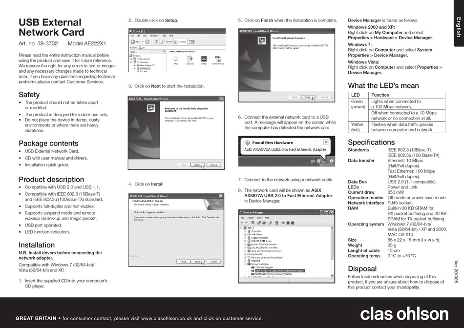 CLAS OHLSON AE222X1 QUICK START MANUAL Pdf Download ManualsLib