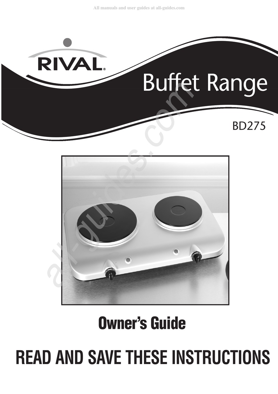 RIVAL BD275 OWNER'S MANUAL Pdf Download ManualsLib