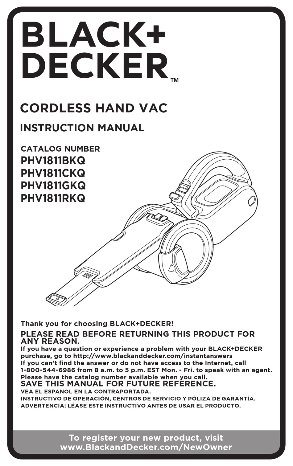 BLACK DECKER PHV1811BKQ INSTRUCTION MANUAL Pdf Download ManualsLib