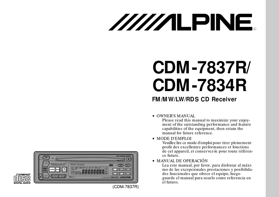 Alpine cta1550r помогите схему найти Recalling Preset Rds Stations; Rappel Des Stations Rds Préréglées - Alpine CDM-7