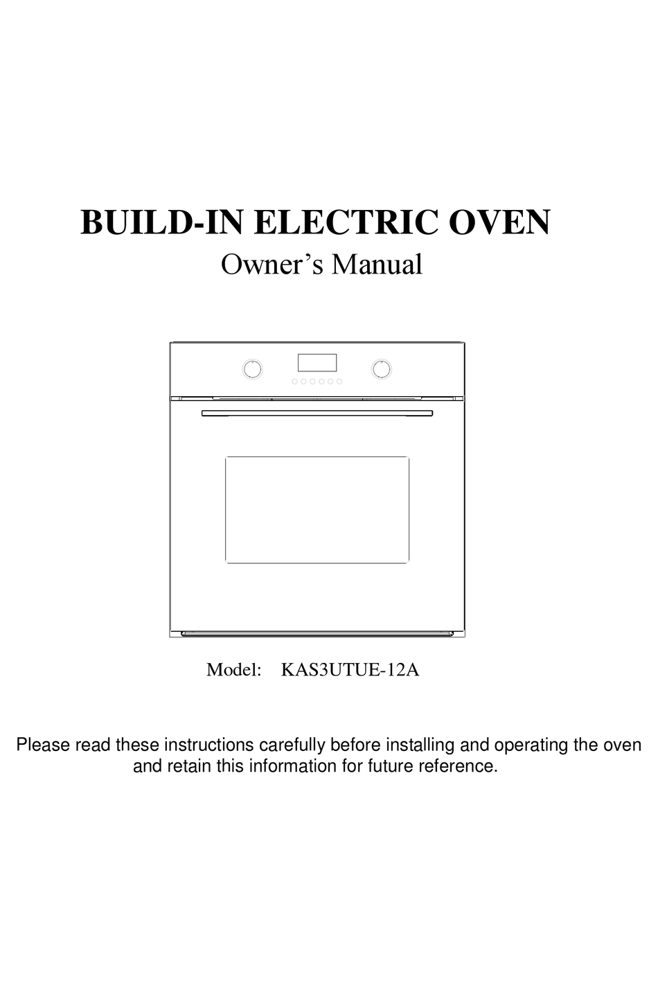AXIA KAS3UTUE12A OWNER'S MANUAL Pdf Download ManualsLib