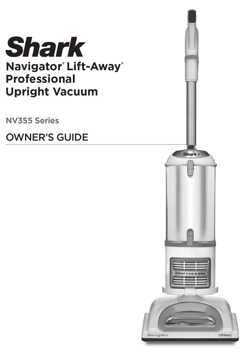 SHARK NAVIGATOR LIFT-AWAY NV355 SERIES OWNER'S MANUAL Pdf Download ...