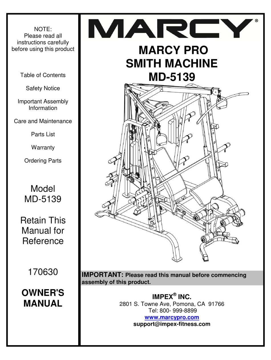 Marcy md best sale 5139 smith machine