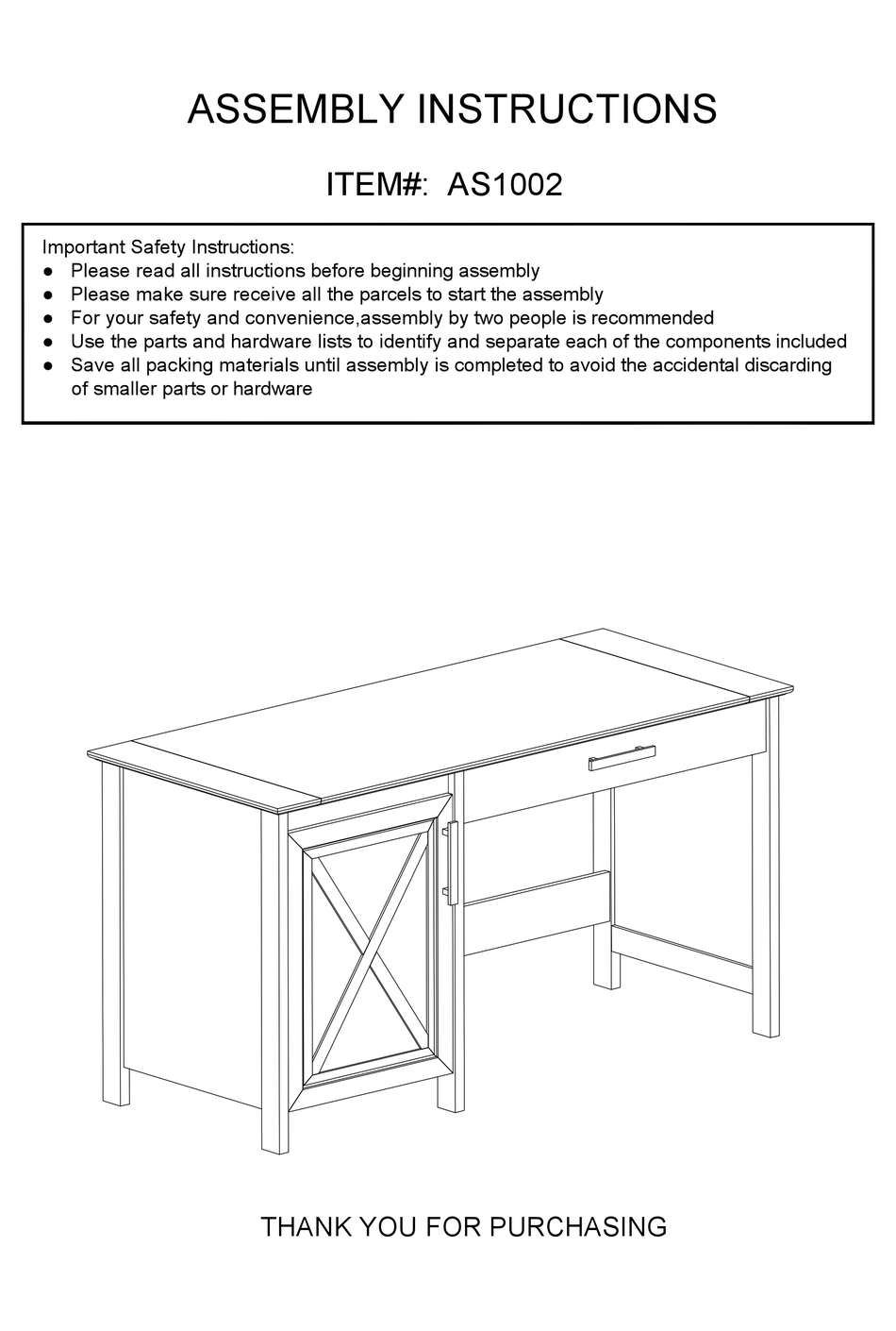 LOWES AS1002 ASSEMBLY INSTRUCTIONS MANUAL Pdf Download ManualsLib