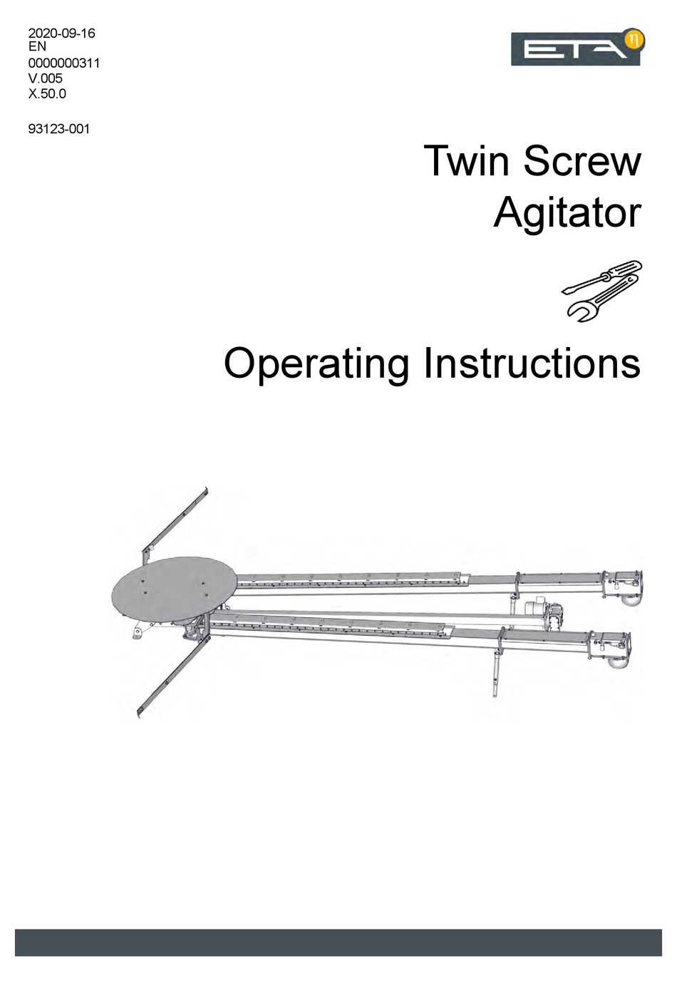 ETA TWIN SCREW AGITATOR OPERATING INSTRUCTIONS MANUAL Pdf Download