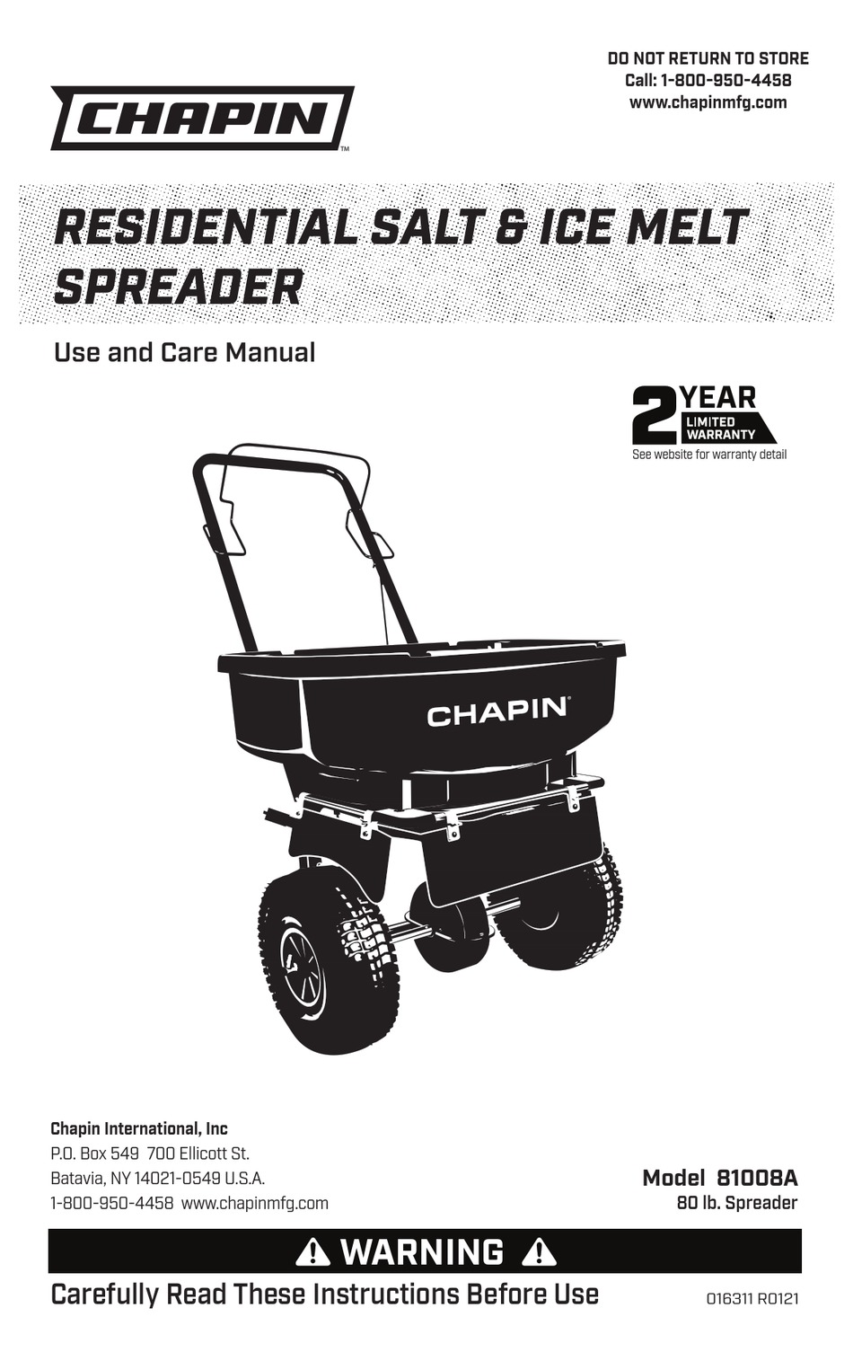 CHAPIN 81008A USE AND CARE MANUAL Pdf Download ManualsLib