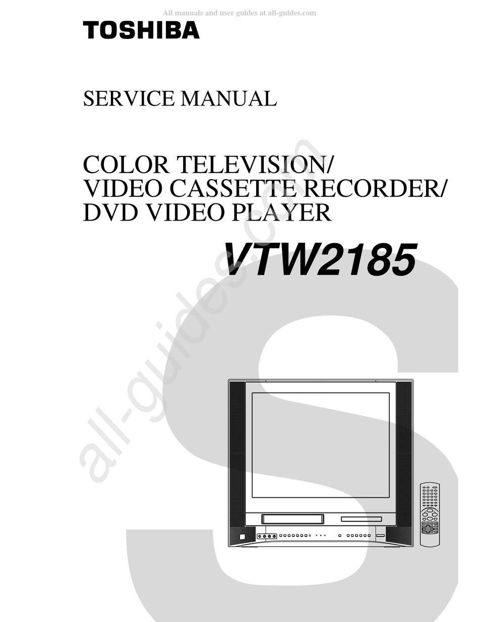 TOSHIBA VTW2185 SERVICE MANUAL Pdf Download | ManualsLib