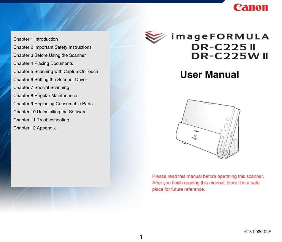 canon dr c225 parts