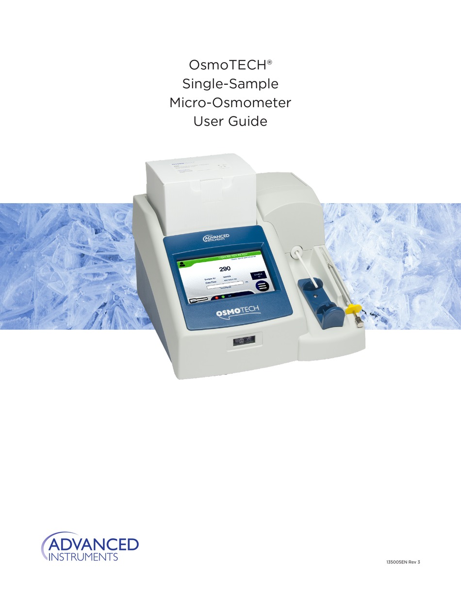 ADVANCED INSTRUMENTS OSMOTECH USER MANUAL Pdf Download ManualsLib