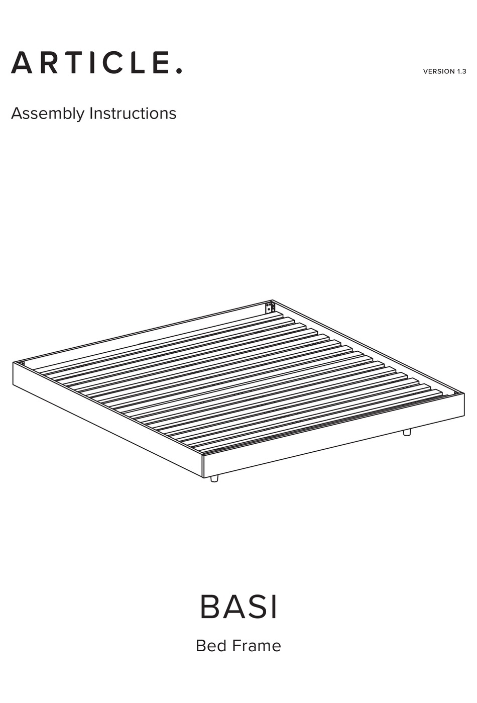 ARTICLE BASI SKU11573 ASSEMBLY INSTRUCTIONS MANUAL Pdf Download
