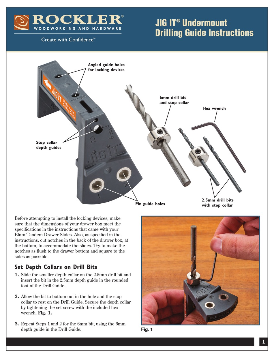 ROCKLER JIG IT 50713 MANUAL INSTRUCTIONS Pdf Download ManualsLib