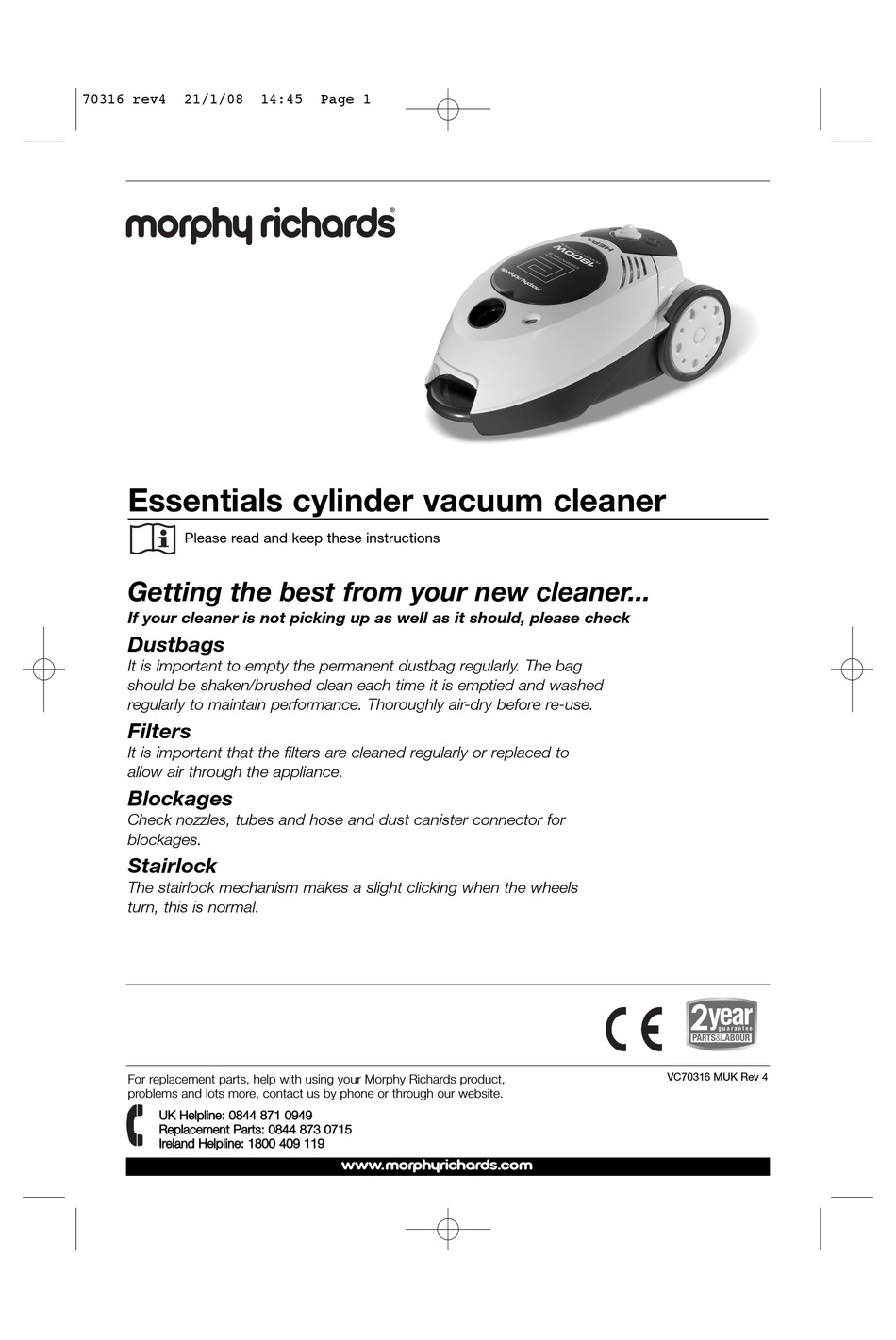 MORPHY RICHARDS 70316 INSTRUCTION MANUAL Pdf Download ManualsLib