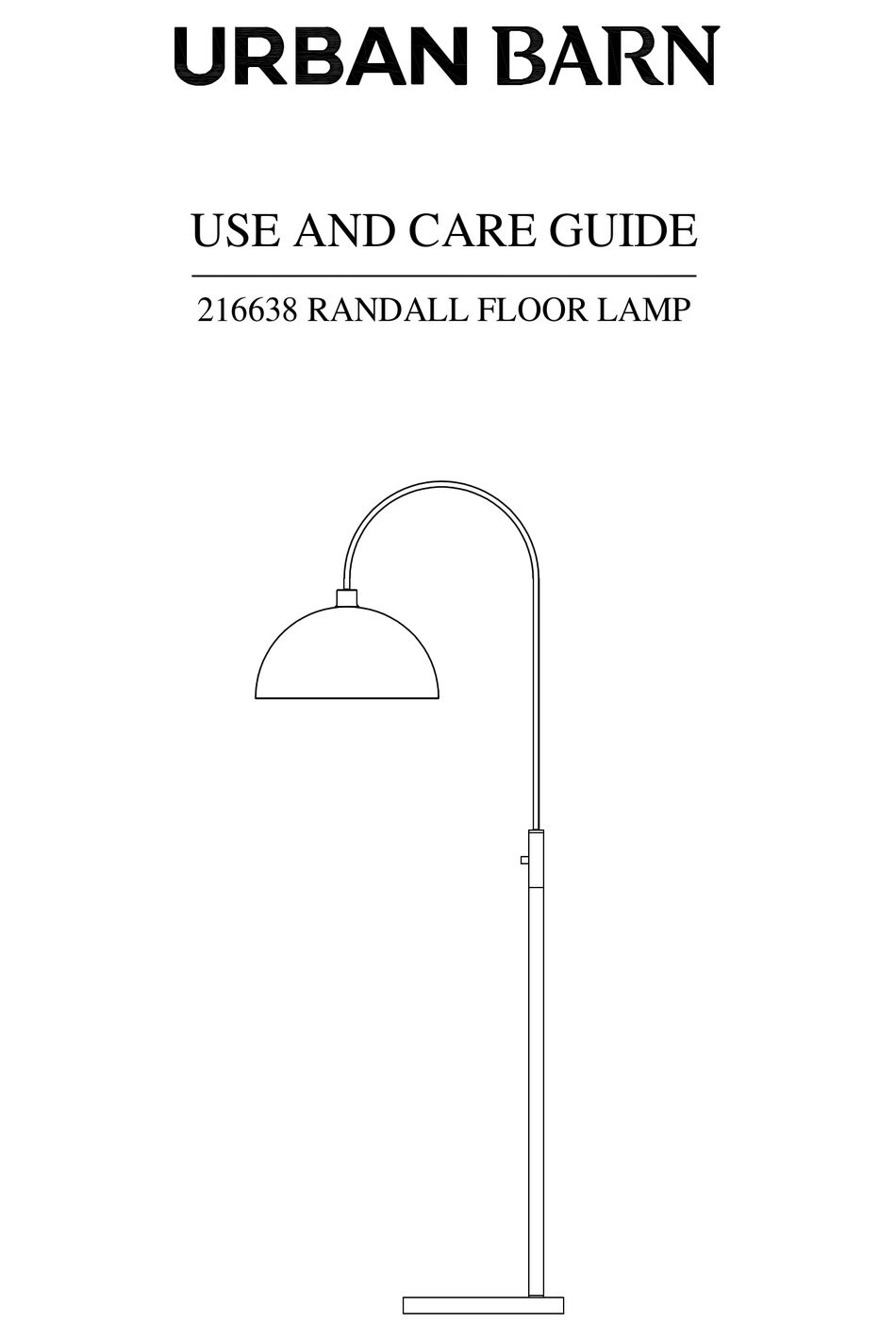 URBAN BARN 216638 USE AND CARE MANUAL Pdf Download ManualsLib