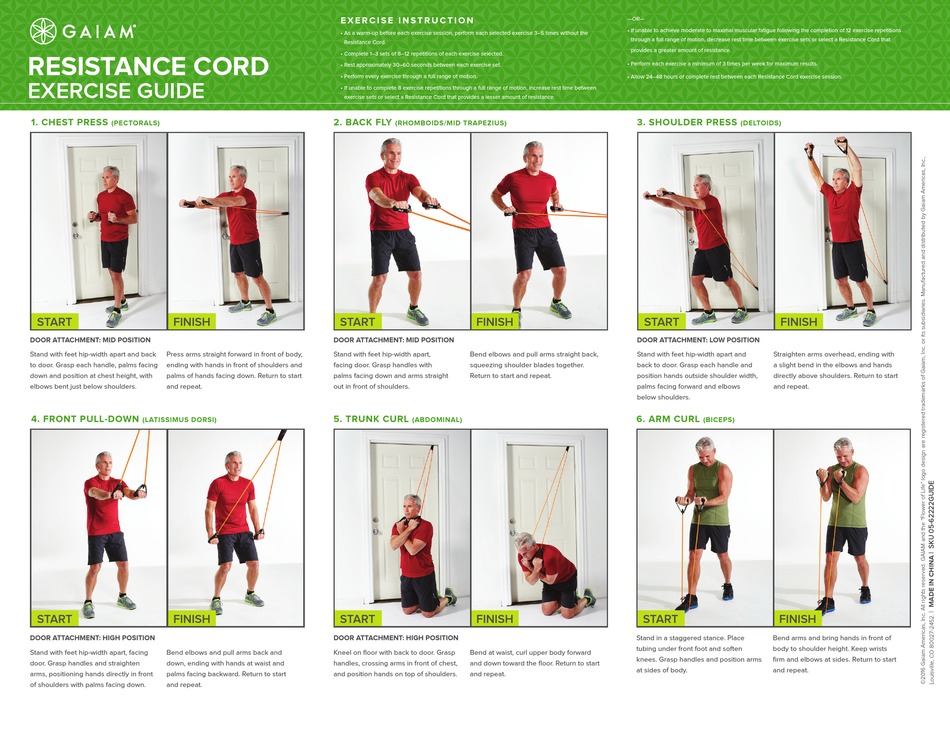 GAIAM RESISTANCE CORD EXERCISE MANUAL Pdf Download ManualsLib
