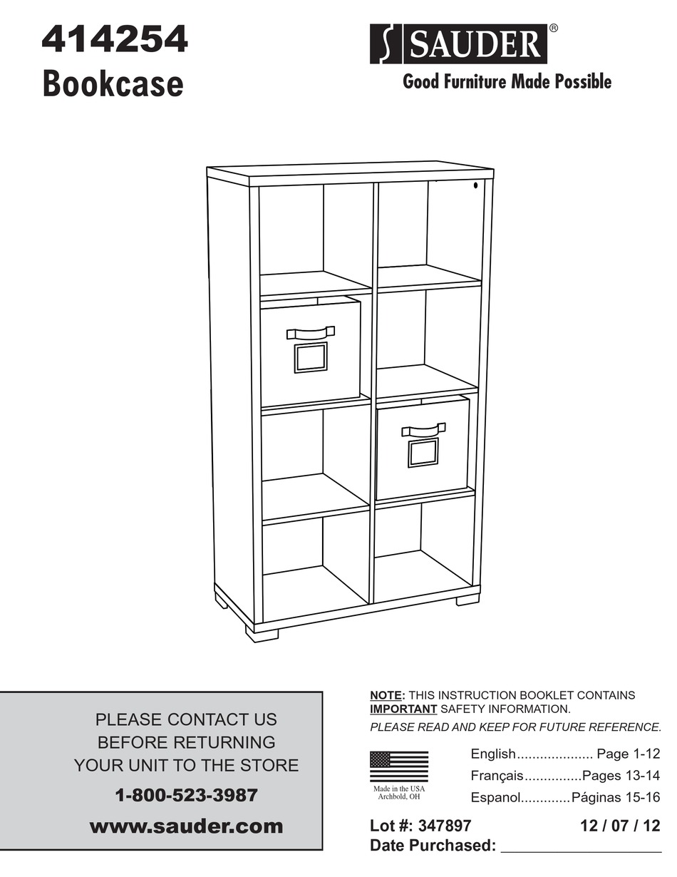 sauder-414254-manual-pdf-download-manualslib