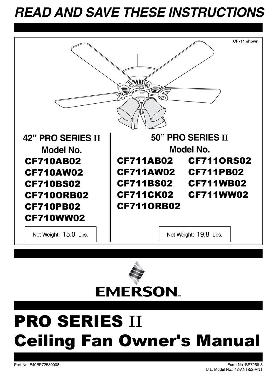 EMERSON CF710AB02 INSTRUCTIONS MANUAL Pdf Download | ManualsLib