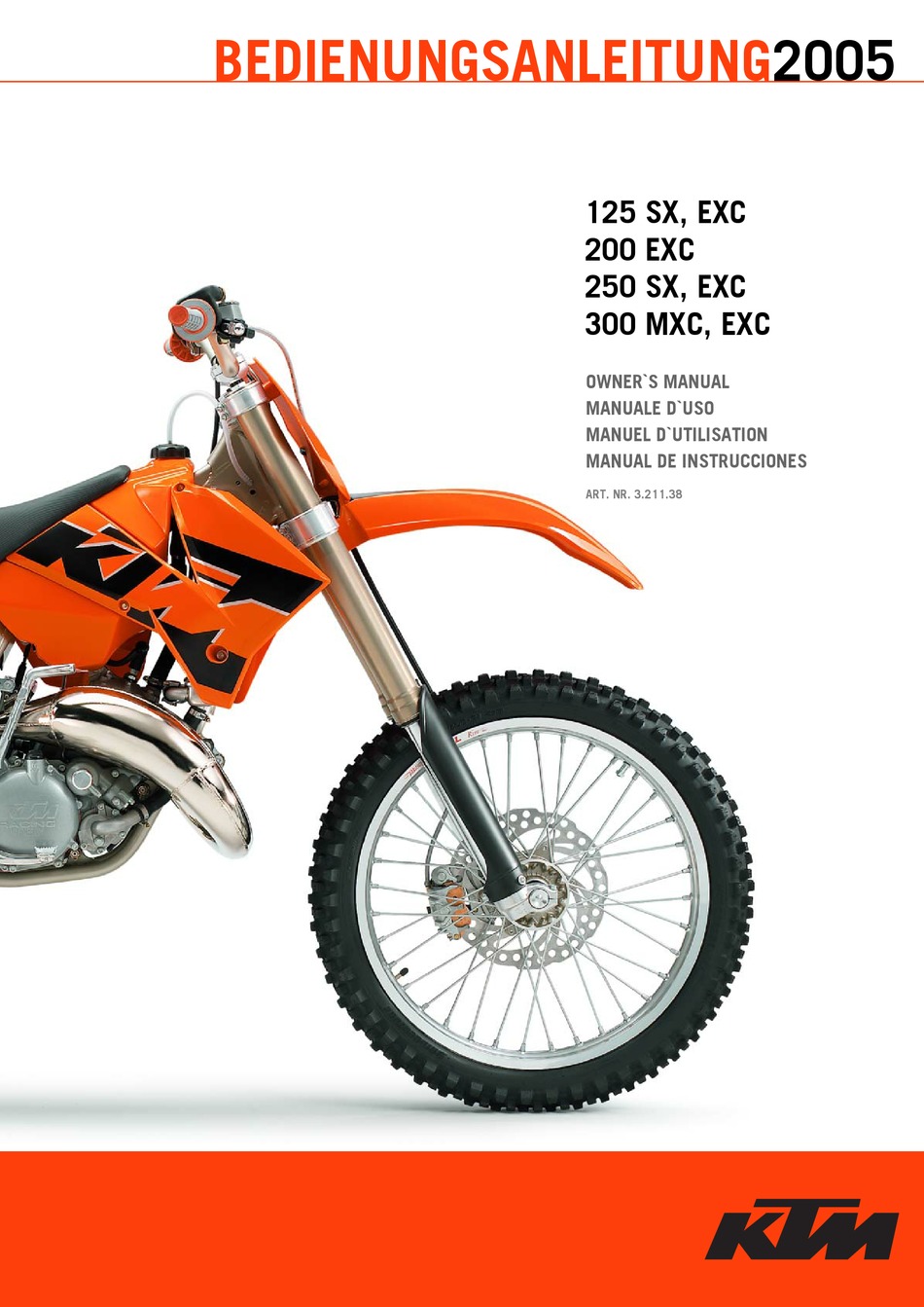 KTM 125 SX OWNER'S MANUAL Pdf Download ManualsLib