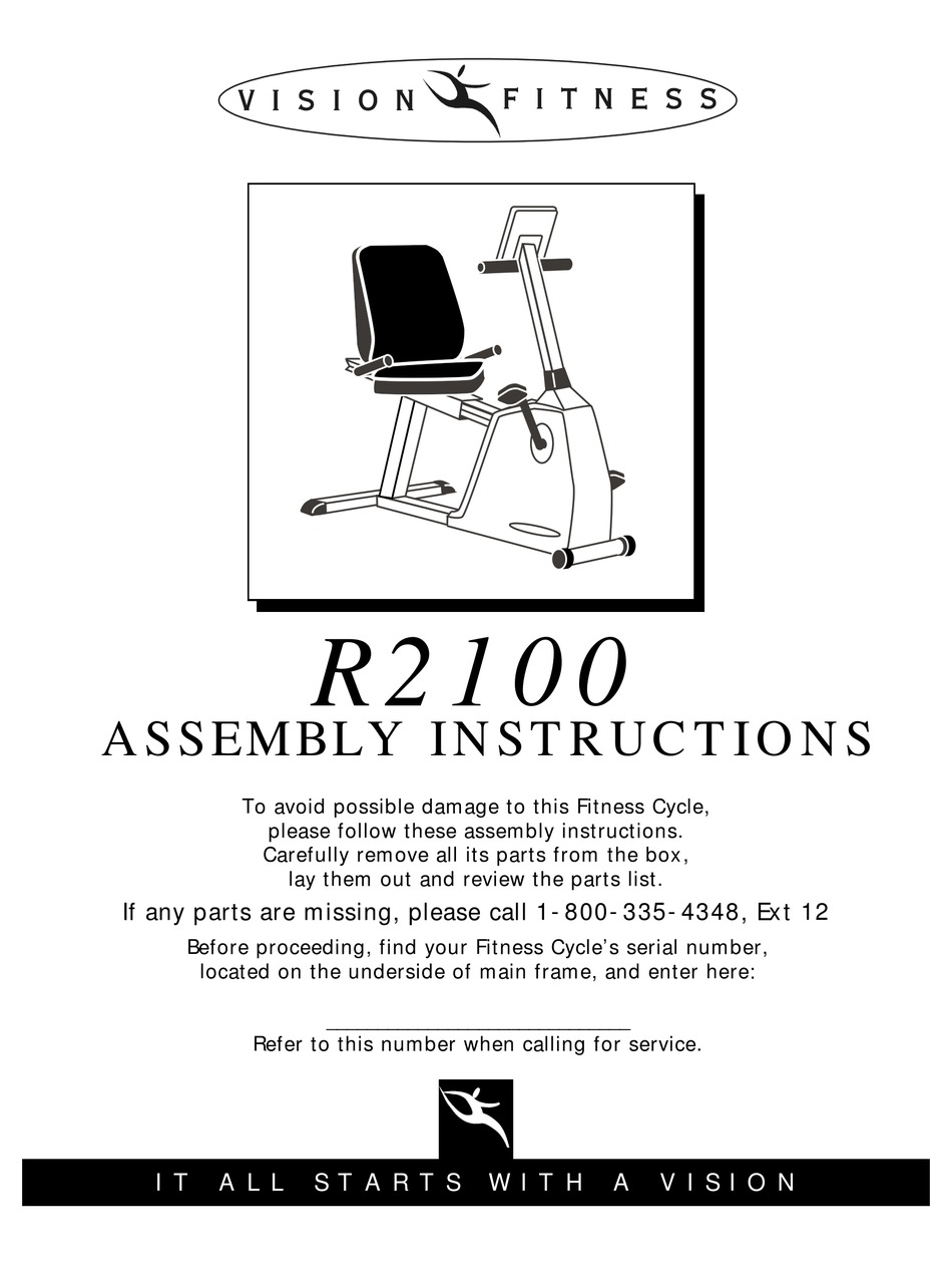 vision fitness r2100 for sale