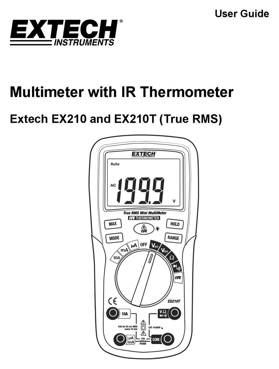 EXTECH INSTRUMENTS EX210 USER MANUAL Pdf Download | ManualsLib