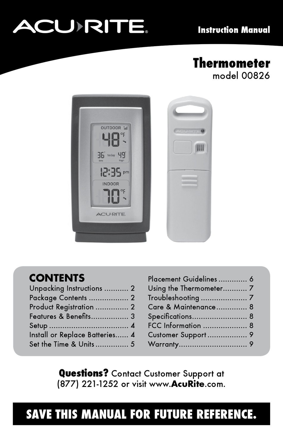 ACURITE 00826 INSTRUCTION MANUAL Pdf Download ManualsLib