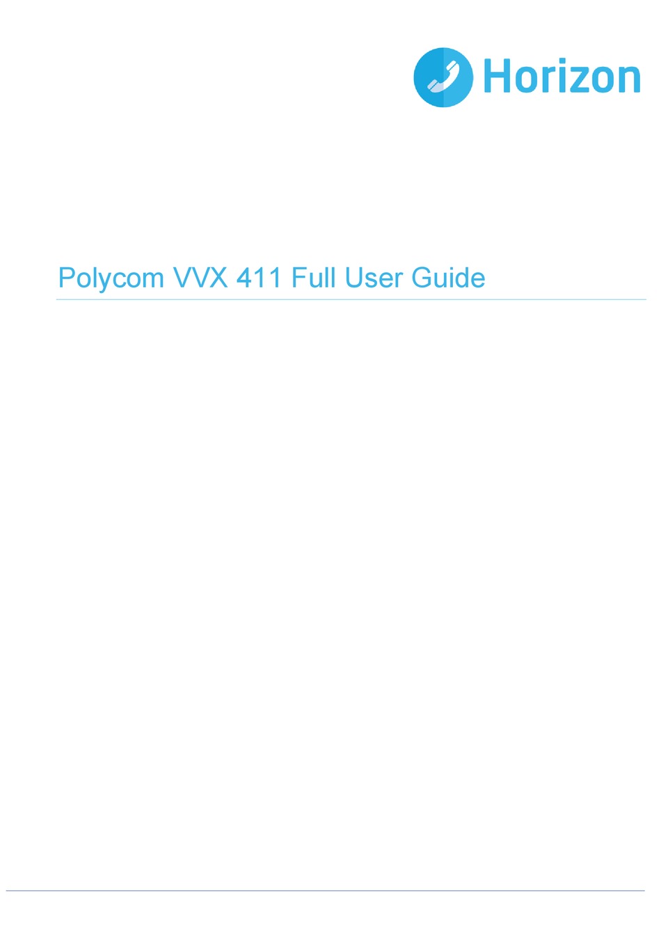 POLYCOM VVX 411 FULL USER MANUAL Pdf Download | ManualsLib