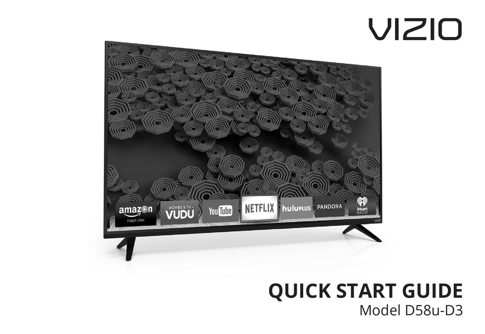 VIZIO D58UD3 QUICK START MANUAL Pdf Download ManualsLib
