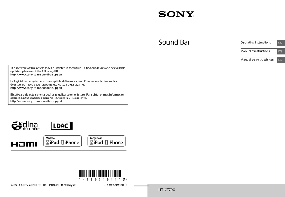 Sony Ht Ct260 User Manual