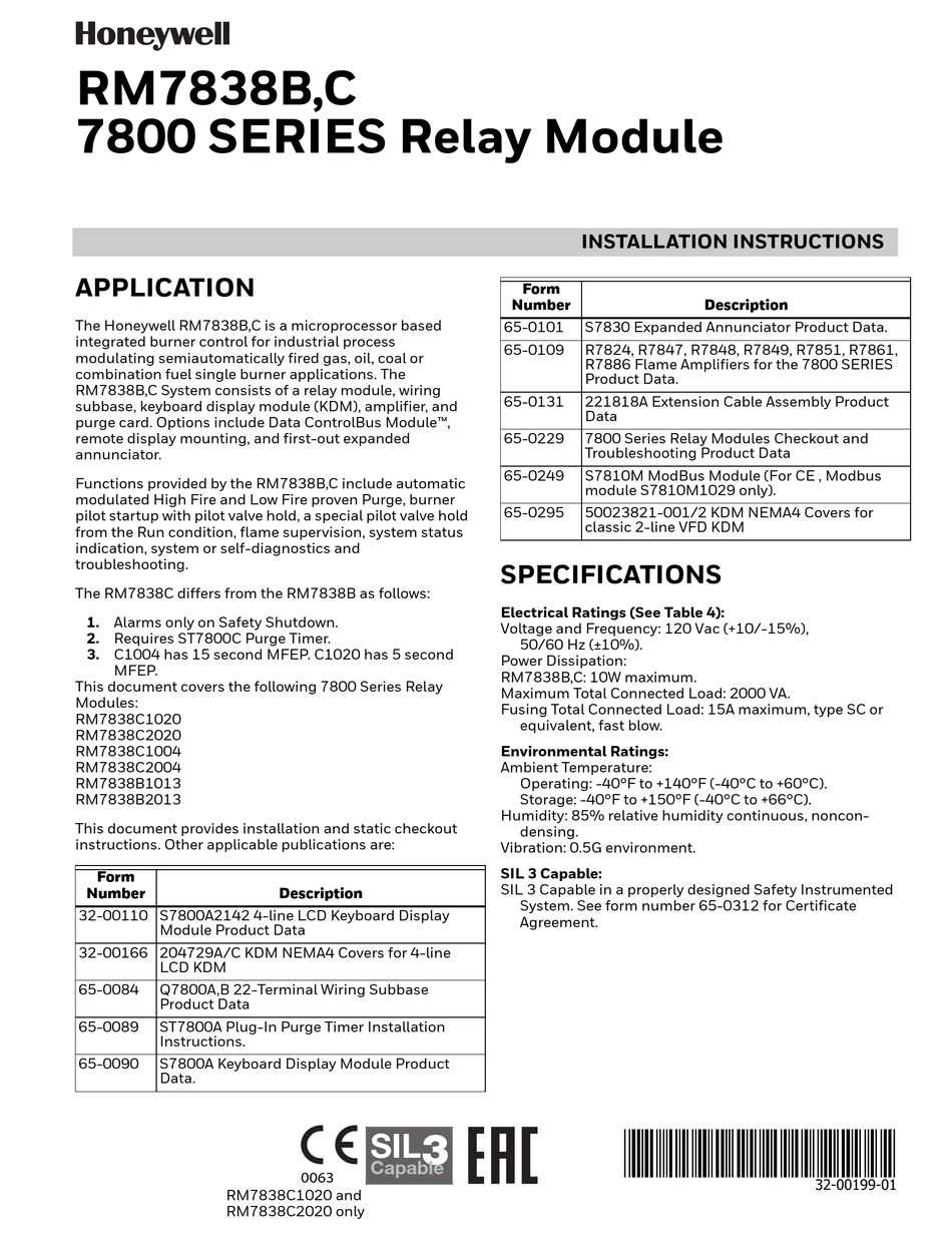 Honeywell 8000 Installation Manual