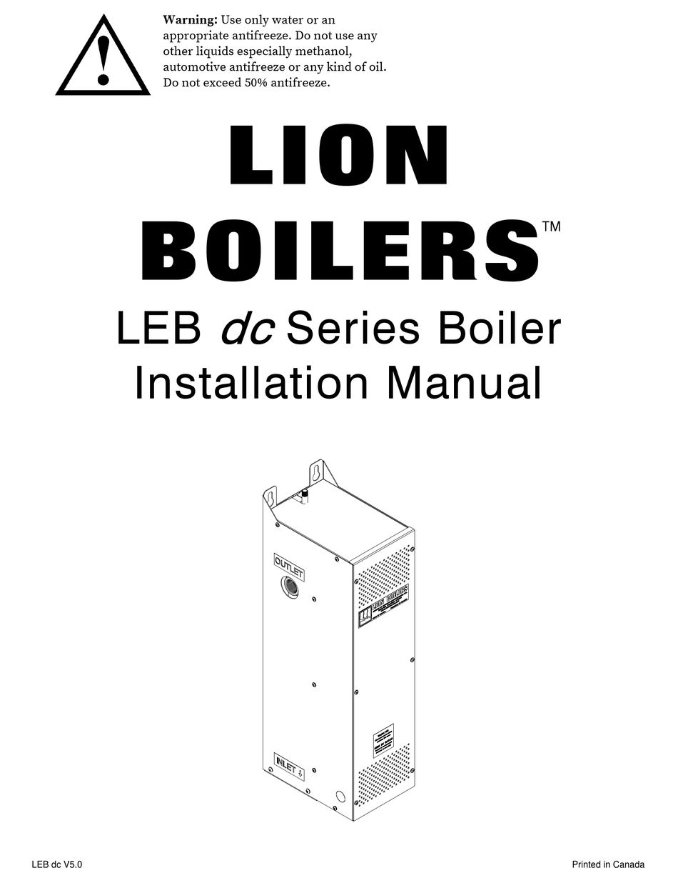 LION LEB DC SERIES INSTALLATION MANUAL Pdf Download | ManualsLib