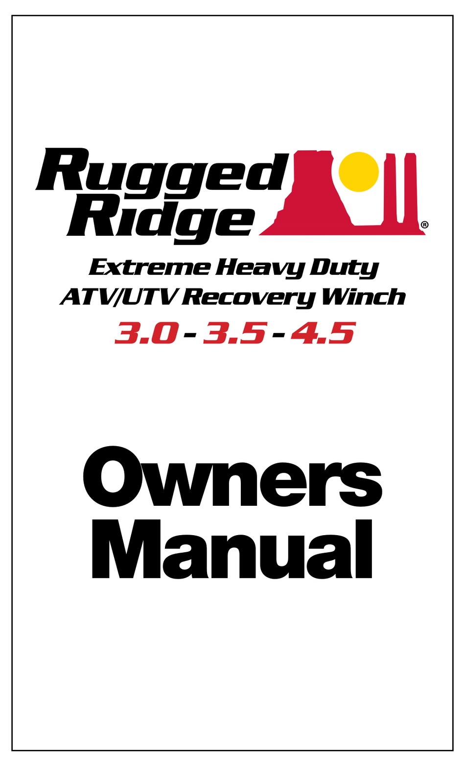 RUGGED RIDGE EXTREME HEAVY DUTY 3.0 OWNER'S MANUAL Pdf Download