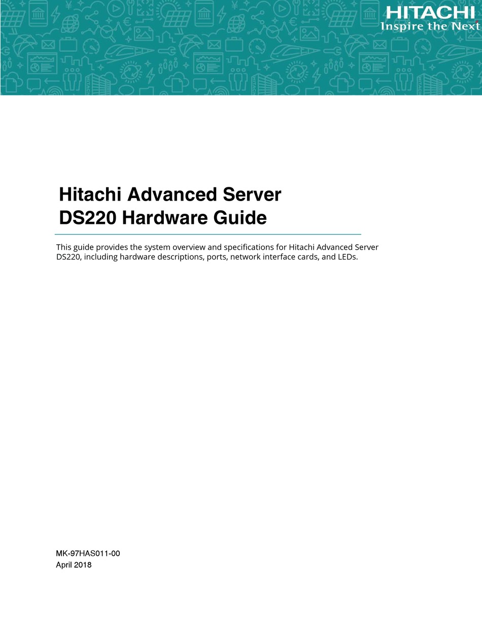 HITACHI ADVANCED SERVER DS220 HARDWARE MANUAL Pdf Download ManualsLib