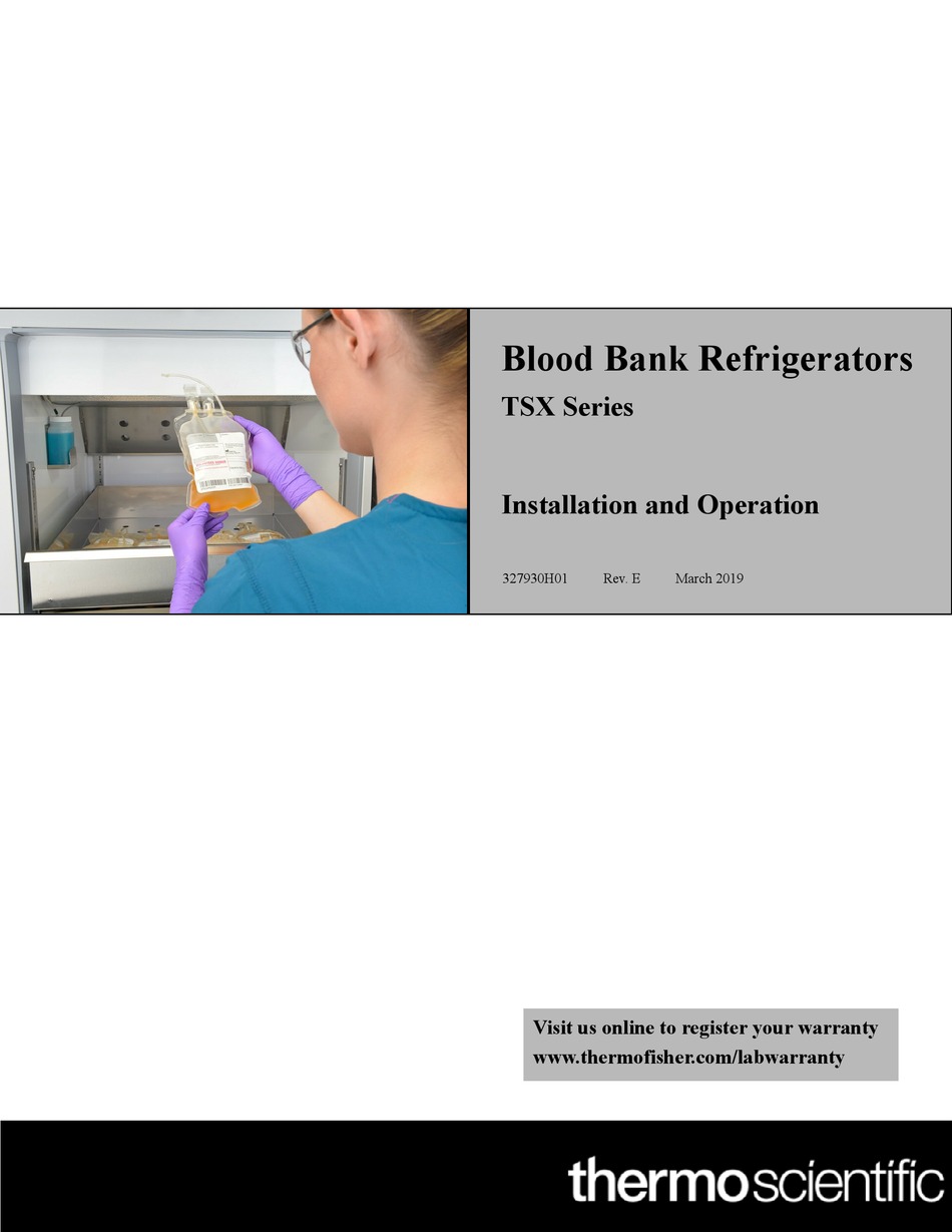 THERMO SCIENTIFIC TSX SERIES INSTALLATION AND OPERATION MANUAL Pdf