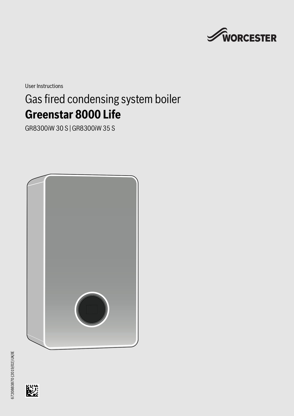 WORCESTER GREENSTAR 8000 LIFE SERIES USER
