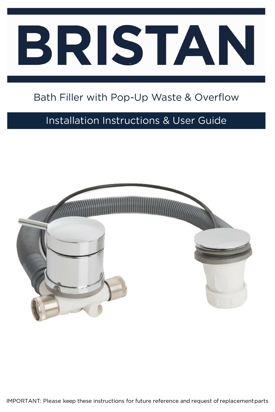 BRISTAN WASTES W BATH09 C INSTALLATION INSTRUCTIONS & USER MANUAL Pdf