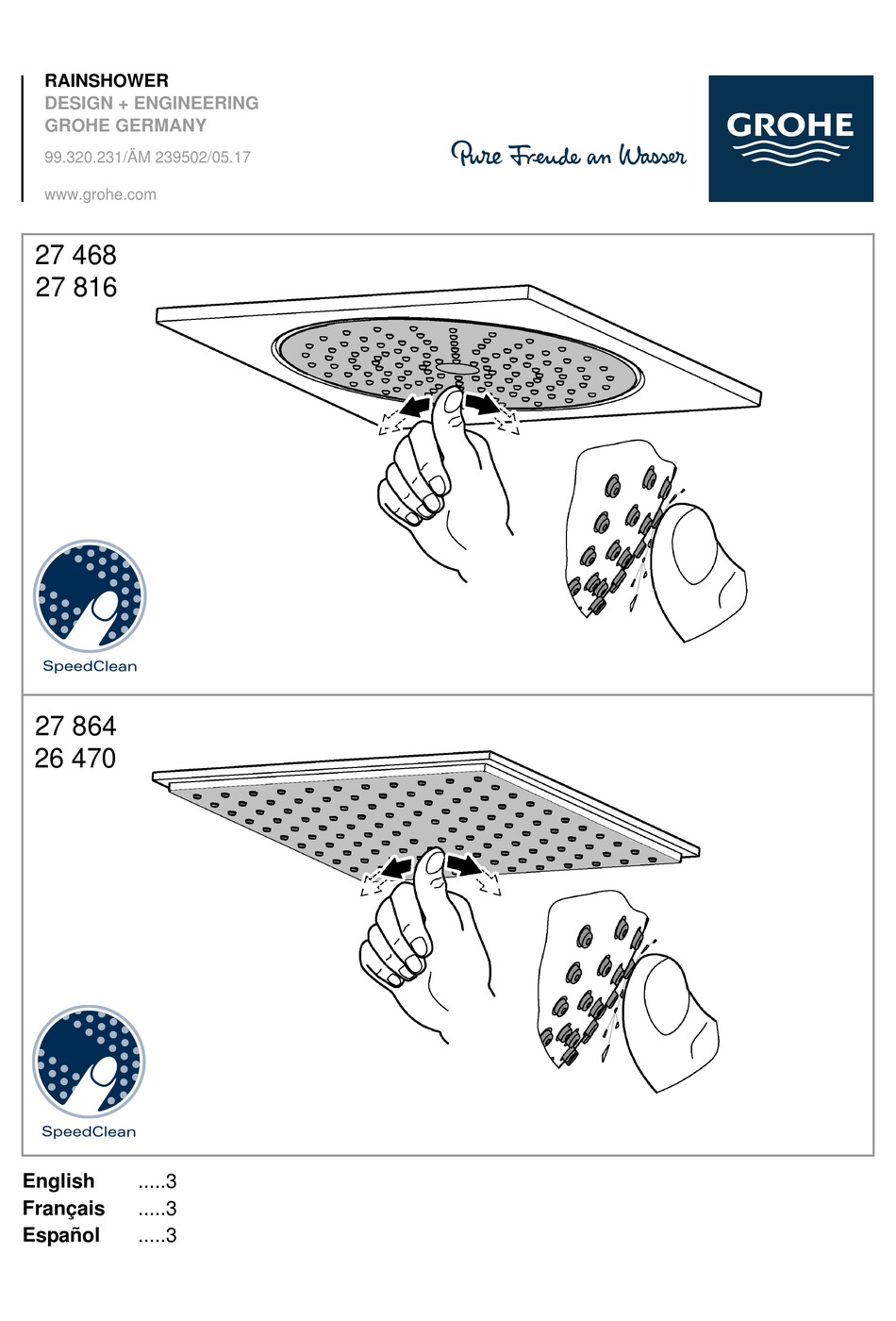 GROHE 27 468 INSTALLATION INSTRUCTIONS Pdf Download ManualsLib