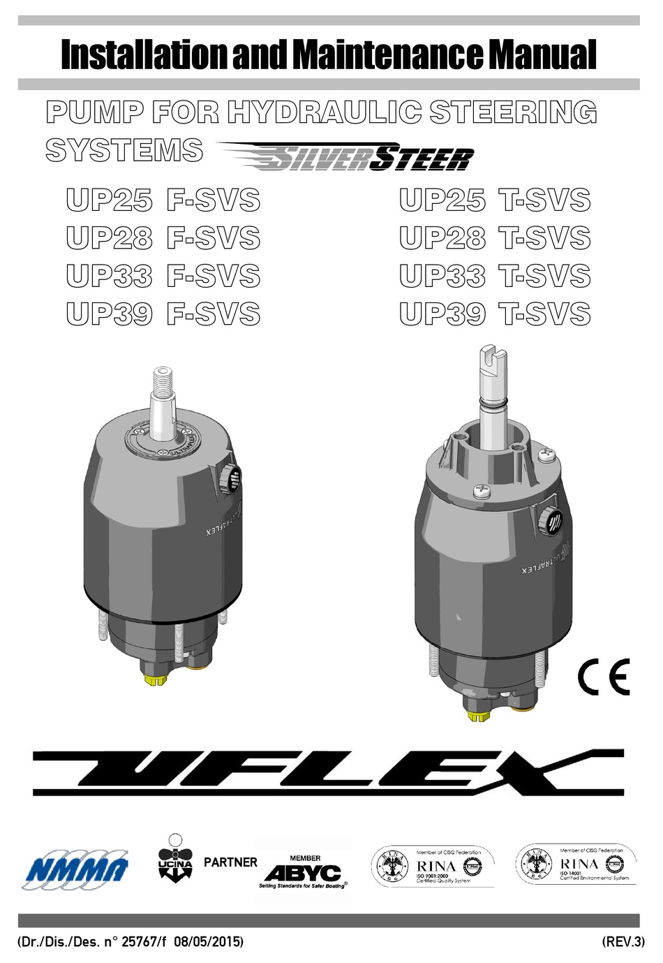 ULTRAFLEX UFLEX SILVERSTEER UP25 FSVS INSTALLATION AND MAINTENANCE