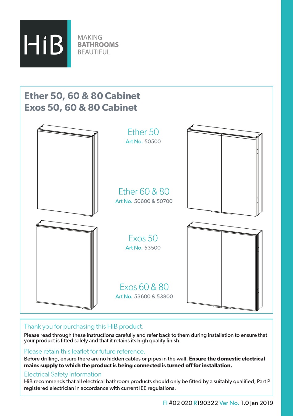 HIB ETHER 50 FITTING INSTRUCTIONS Pdf Download ManualsLib
