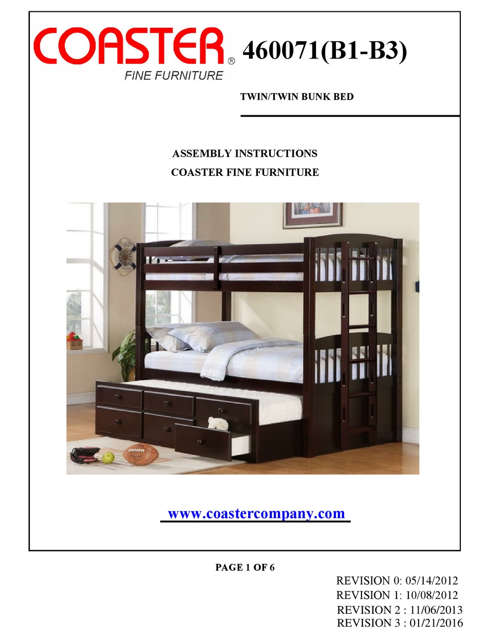 COASTER 460071 ASSEMBLY INSTRUCTIONS MANUAL Pdf Download ManualsLib