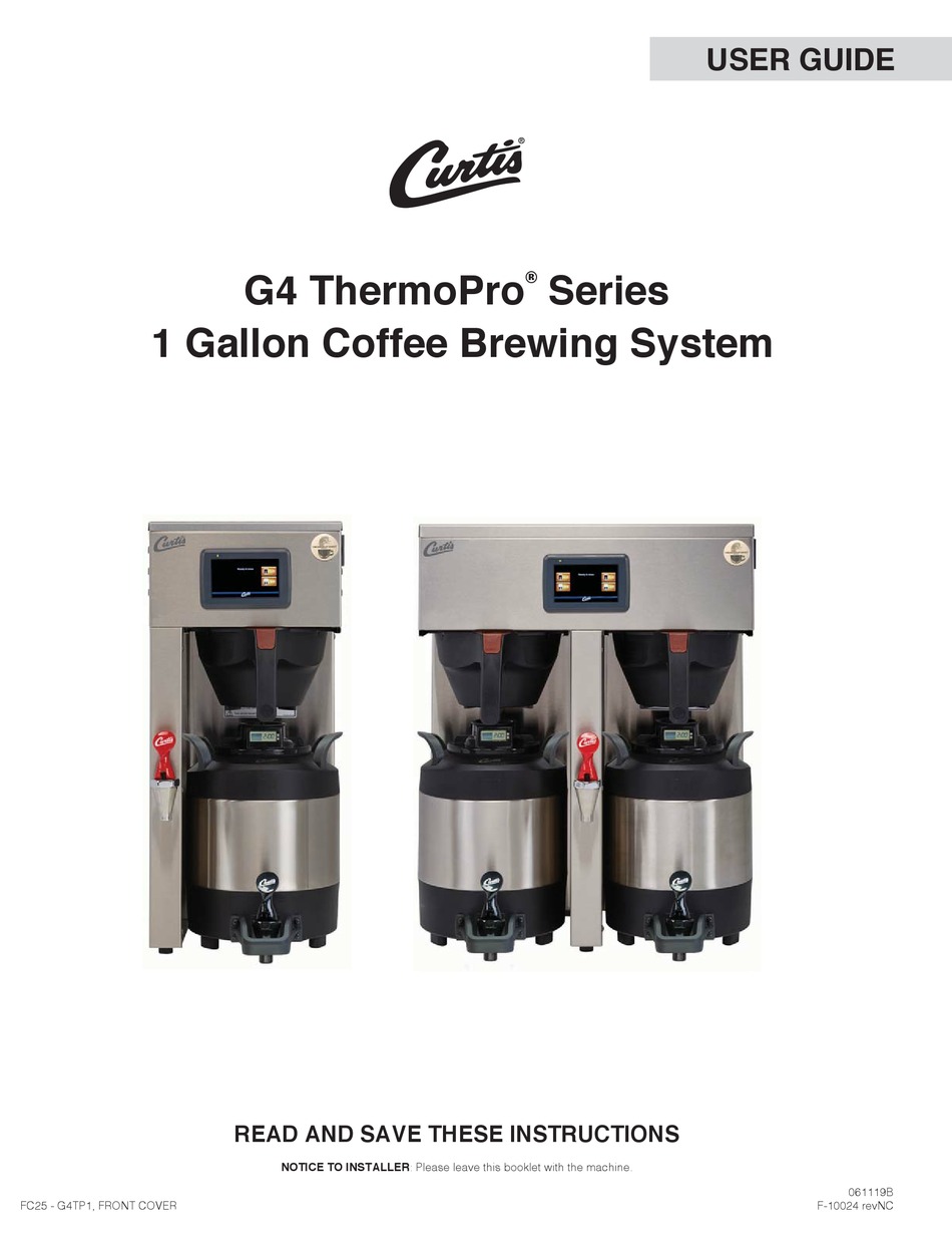 CURTIS THERMOPRO G4 SERIES USER MANUAL Pdf Download ManualsLib