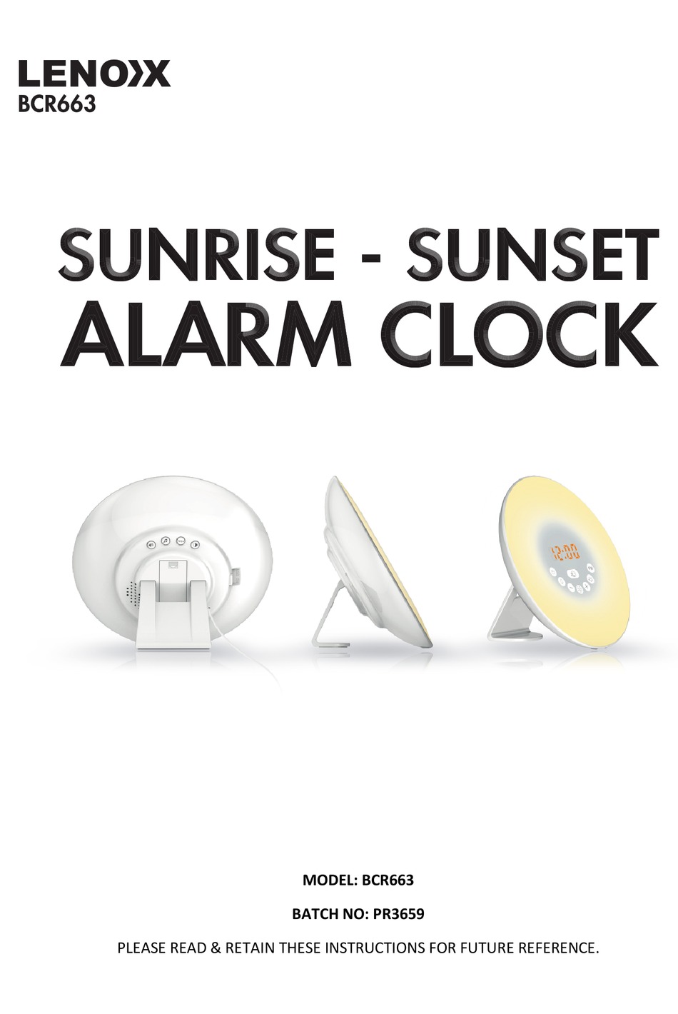 LENOXX BCR663 MANUAL Pdf Download ManualsLib