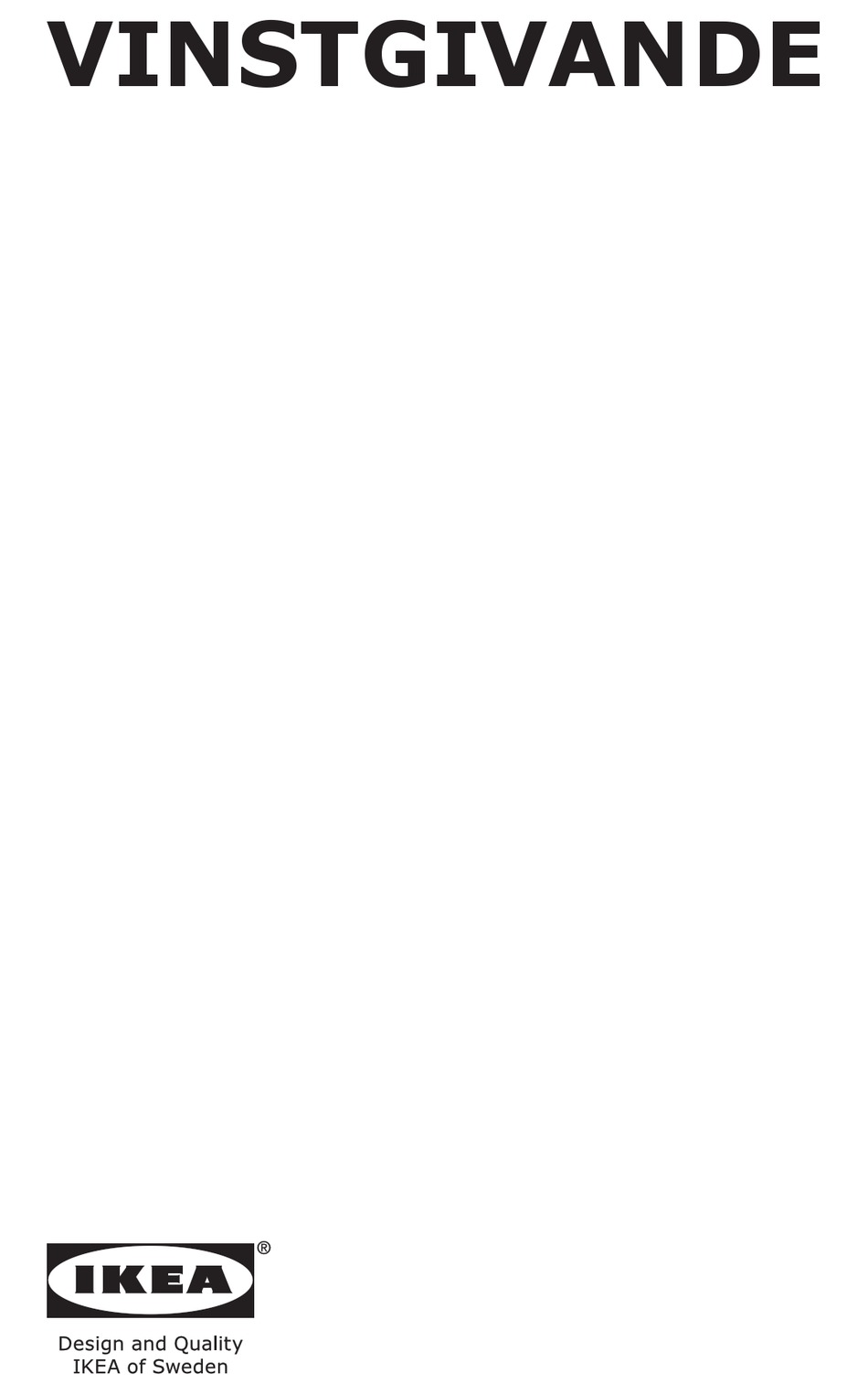 IKEA VINSTGIVANDE MANUAL Pdf Download ManualsLib