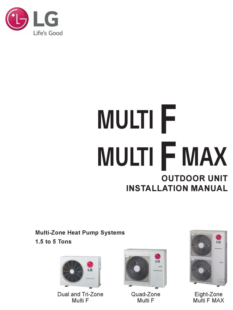 LG MULTI F SERIES INSTALLATION MANUAL Pdf Download ManualsLib