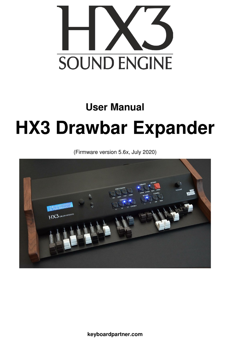 KEYBOARDPARTNER HX3 DRAWBAR EXPANDER USER MANUAL Pdf Download ManualsLib