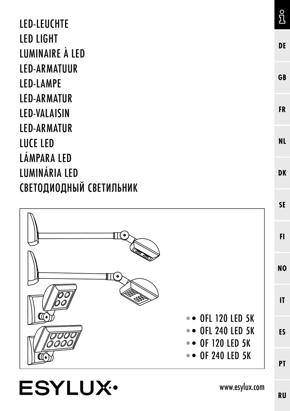 ESYLUX OFL 120 LED 5K MANUAL Pdf Download | ManualsLib