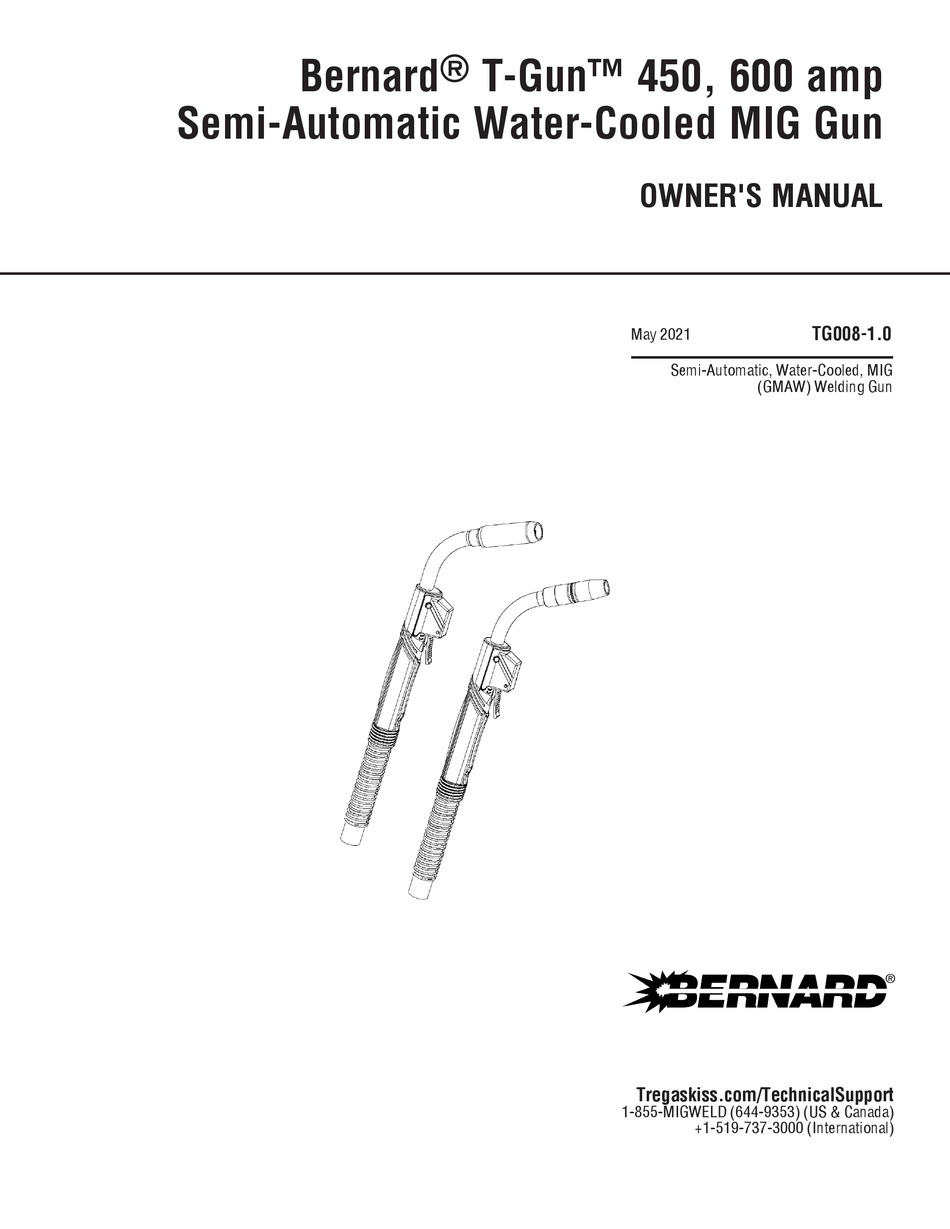 BERNARD T-GUN 500 AMP OWNER'S MANUAL Pdf Download | ManualsLib