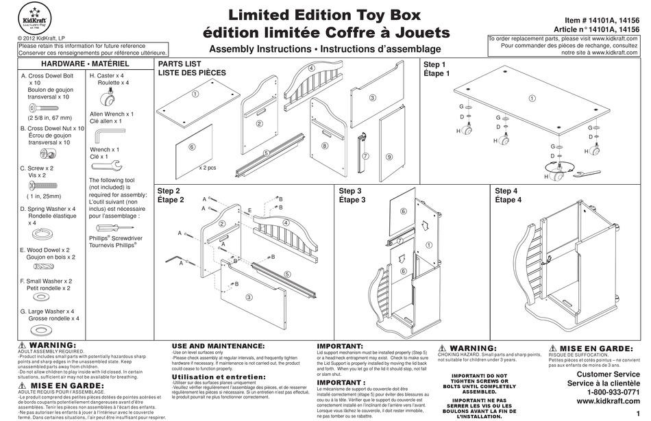 KIDKRAFT 14101A ASSEMBLY INSTRUCTIONS Pdf Download ManualsLib   Kidkraft 14101a 