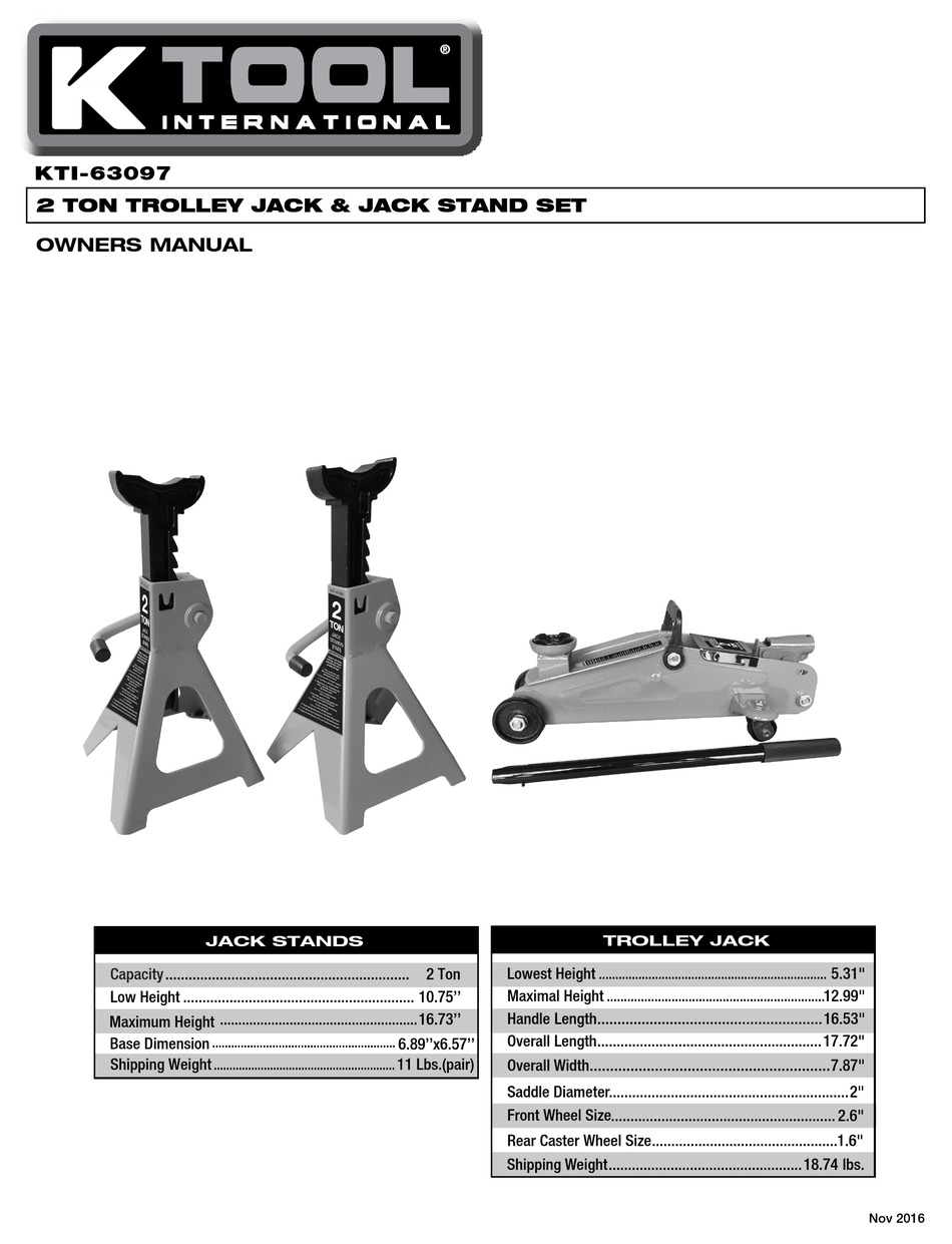 K Tool International Kti 63097 Owners Manual Pdf Download Manualslib 